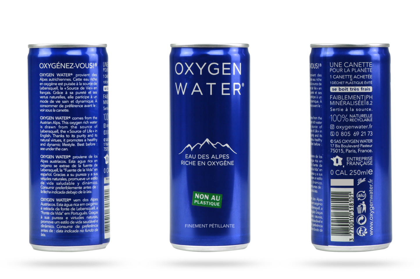 OXYGEN WATER® Finement Pétillante 250ML x 24 unités