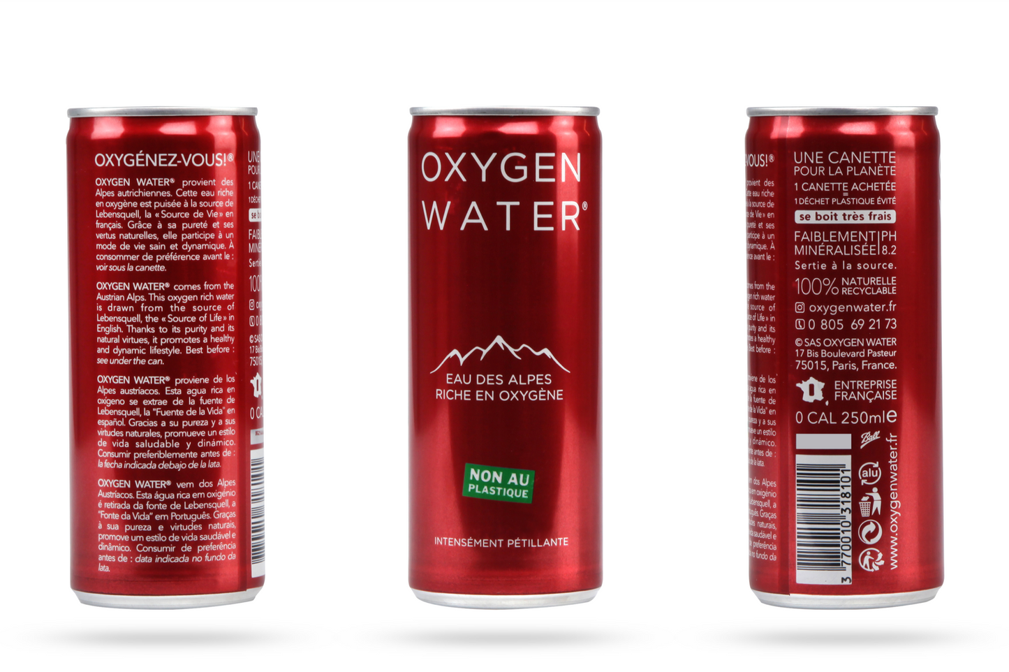 OXYGEN WATER® Intensément Pétillante 250ML x 24 unités